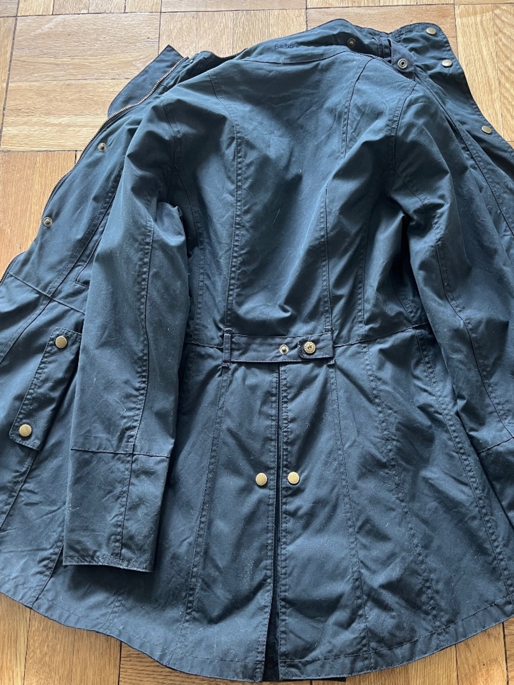 Barbour Holsteiner Panelled Flared Jacket Dark Navy 6 US 10 UK - Picture 7 of 7